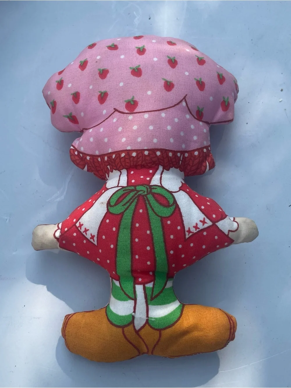 Vintage Pink Strawberry Doll Plush Toy - Kids Cozy Play Doll